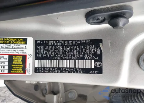 2013 Toyota Avalon Premium/Touring/Limited z USA, uszkodzony, nr VIN 4T1BK1EB2DU058186